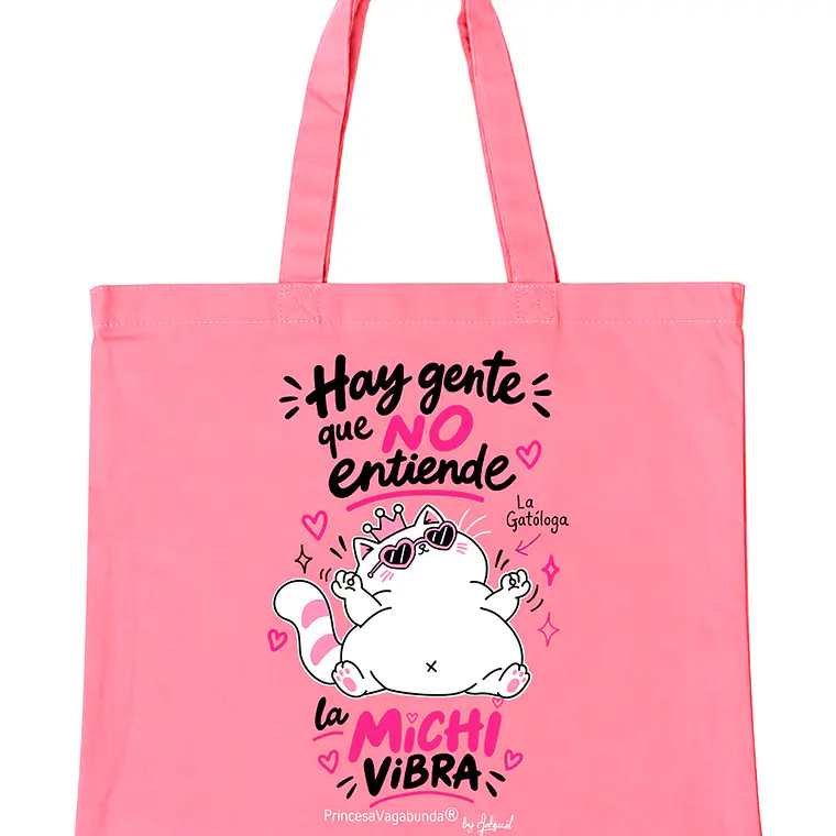 BOLSA DE TELA ROSADA - MICHI VIBRA 1