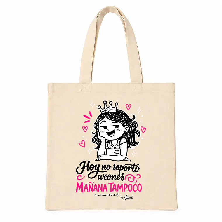 BOLSA DE TELA CRUDO - HOY NO SOPORTO 1