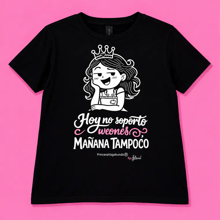POLERA ESTAMPADA DOBLE - HOY NO SOPORTO 1