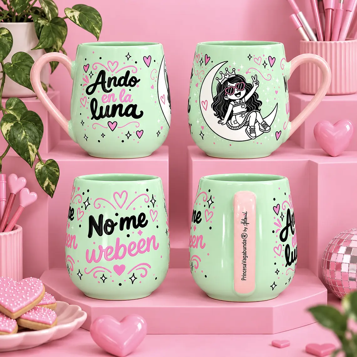 TAZÓN BICOLOR MENTA/ROSADO - LUNA 4