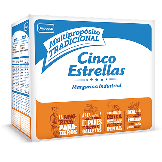 MARGARINA CINCO ESTRELLAS CJ X 15 KG