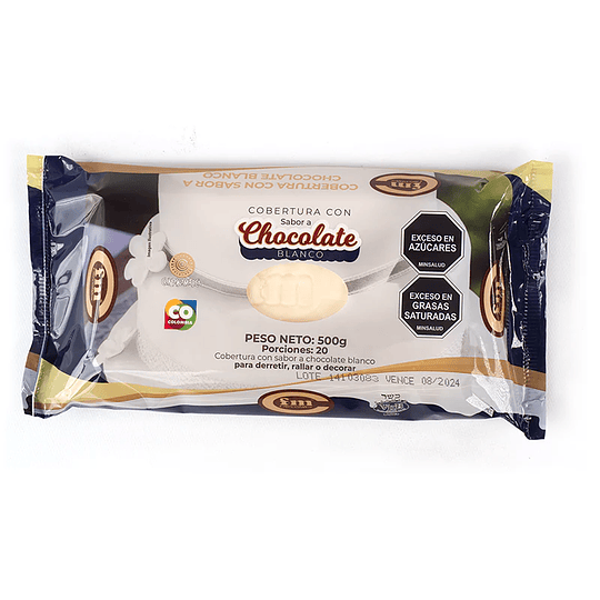  COBERTURA DE CHOCOLATE BLANCA FM X 500 GR 