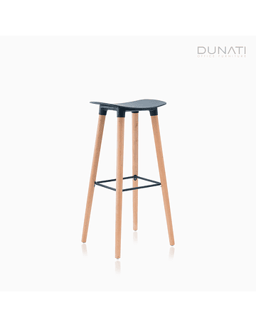 Taburete Bertoni Asiento Negro