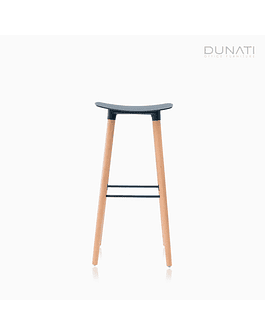 Taburete Bertoni Asiento Negro