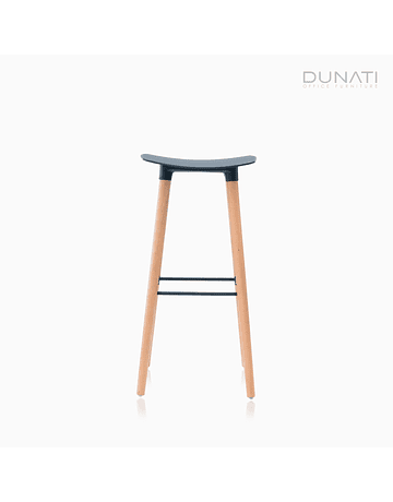 Taburete Bertoni Asiento Negro