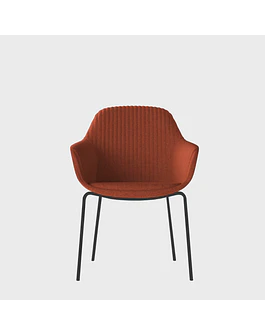 Silla Aramiz Terracota Base 4P Metálicas