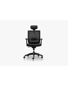 Silla de escritorio Axis Negra con cabecero