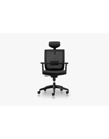 Silla de escritorio Axis Negra con cabecero