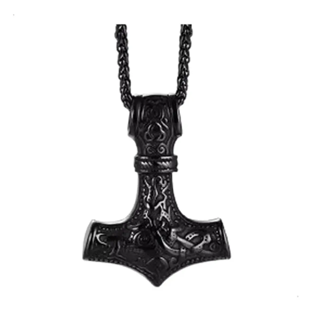 Collar Martillo De Thor Acero Inoxidable Hombre 1