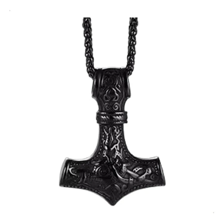 Collar Martillo De Thor Acero Inoxidable Hombre 1