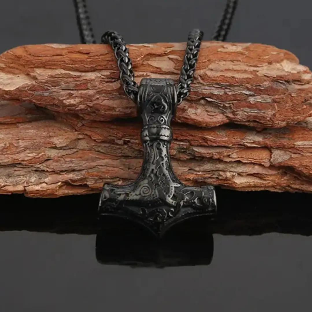 Collar Martillo De Thor Acero Inoxidable Hombre 2