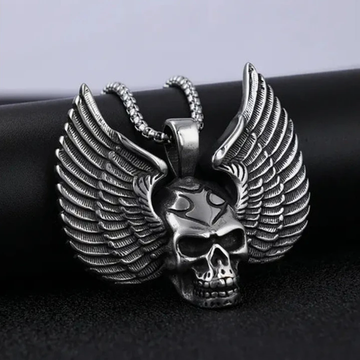 Collar Calavera Rock, Acero Quirúrgico, Moda Hombre 2