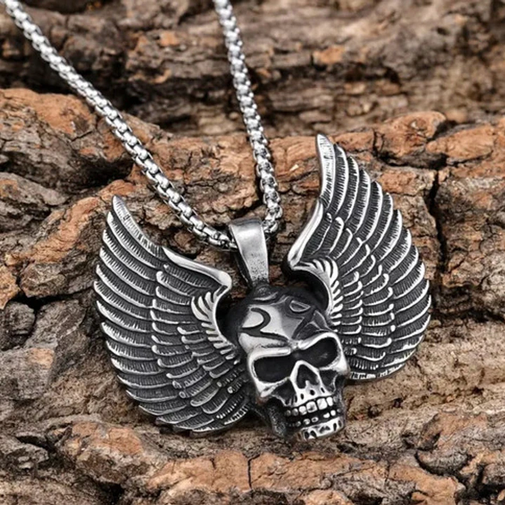 Collar Calavera Rock, Acero Quirúrgico, Moda Hombre 5