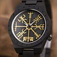 Reloj Vikingo Vegvísir Hombre, Madera De Bambú - Miniatura 4