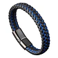 Pulsera Cuero Hombre Bicolor, Con Cierre Magnético - Miniatura 2