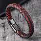 Pulsera Cuero Hombre Bicolor, Con Cierre Magnético - Miniatura 3