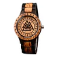 Reloj Vikingo Valknut Hombre, Madera De Bambú - Miniatura 1