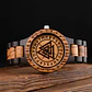 Reloj Vikingo Valknut Hombre, Madera De Bambú - Miniatura 3