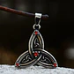 Collar Triqueta Celta Con Piedras, Acero Inoxidable, Mujer - Miniatura 4