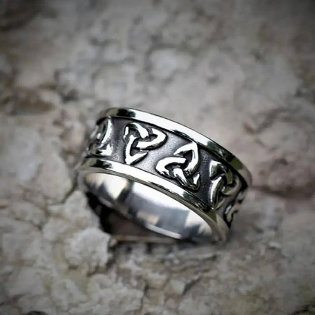 Anillo Nudos Celtas Unisex, Acero Inoxidable 3