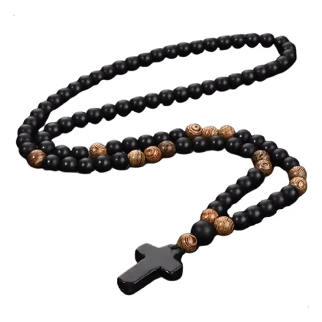 Collar Rosario De Piedras Naturales Ónix, Hombre 1
