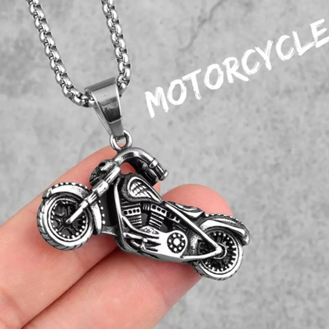 Collar Motorcycle, Acero Inoxidable, Hombre 2