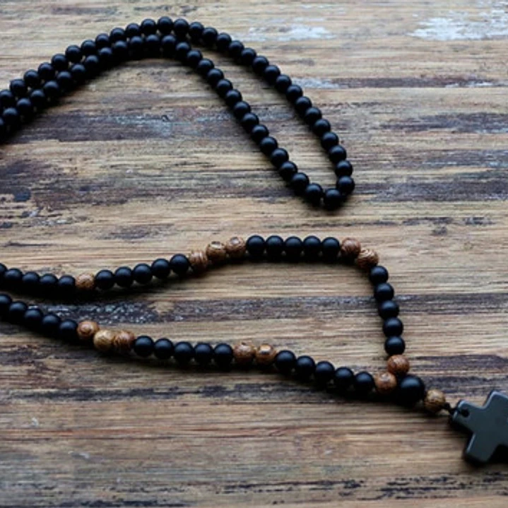 Collar Rosario De Piedras Naturales Ónix, Hombre 5