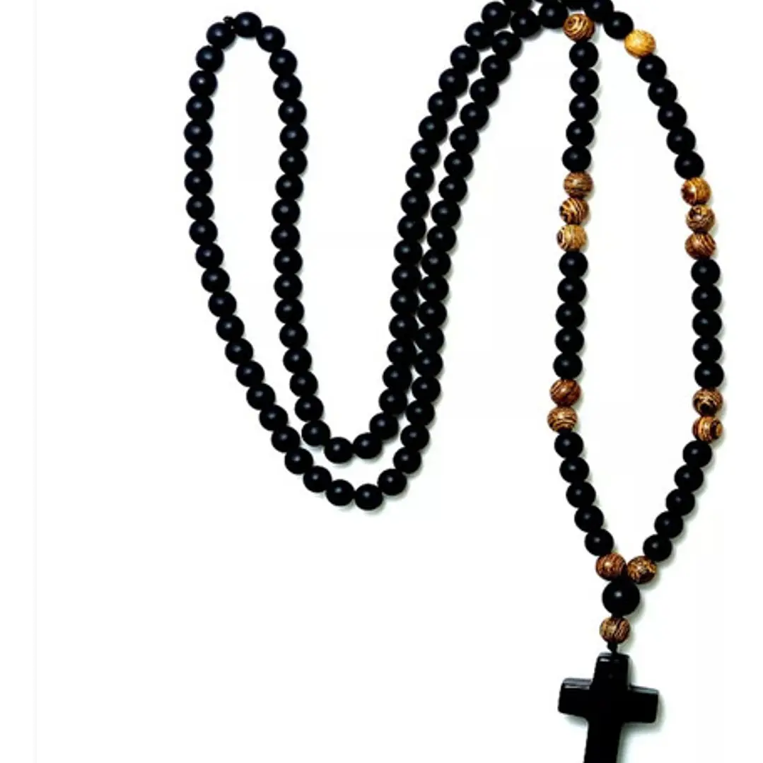 Collar Rosario De Piedras Naturales Ónix, Hombre 6