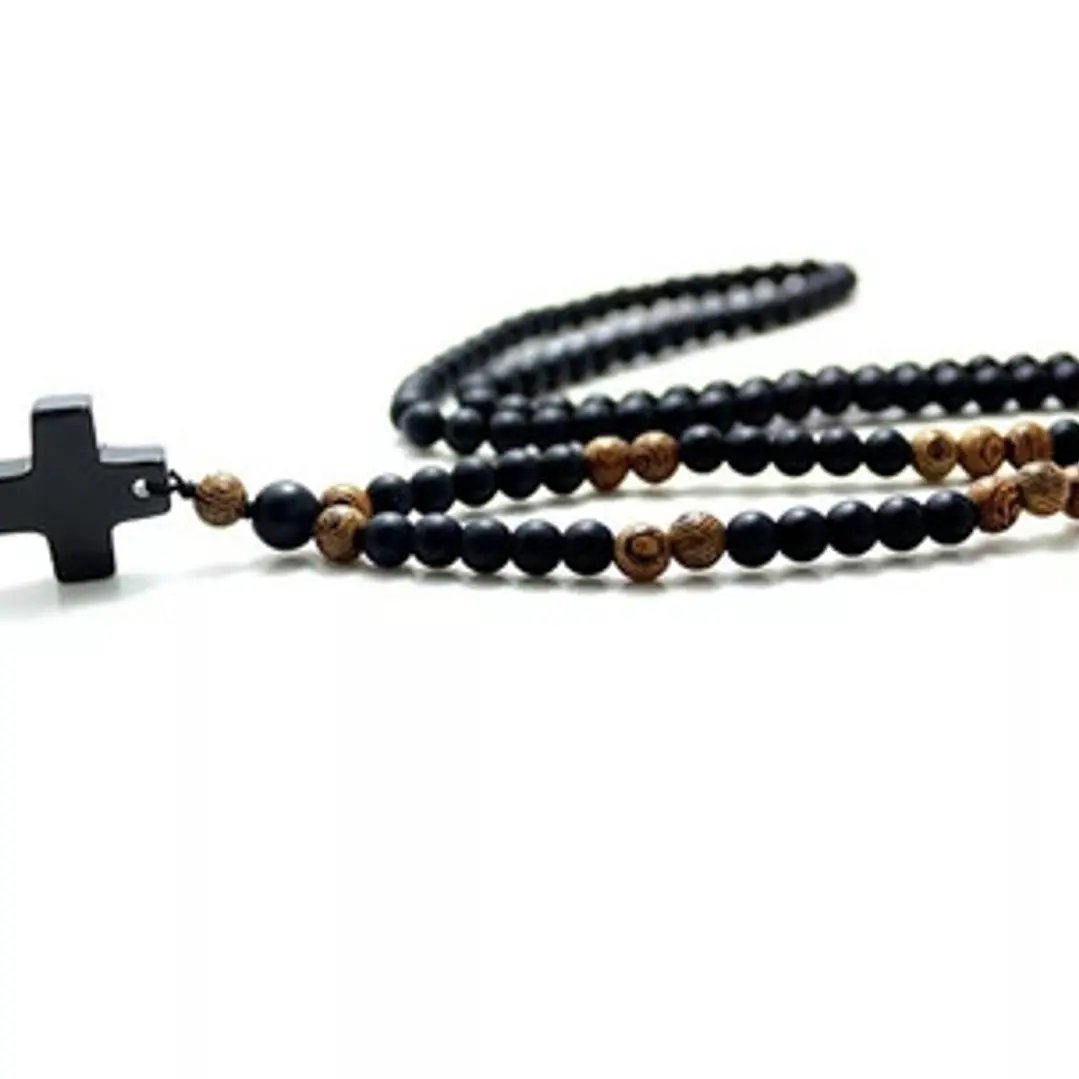 Collar Rosario De Piedras Naturales Ónix, Hombre 7