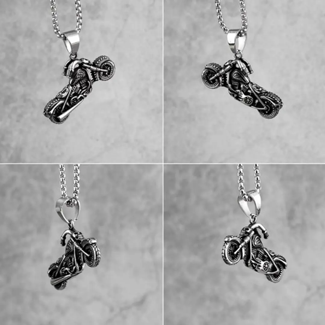 Collar Motorcycle, Acero Inoxidable, Hombre 5