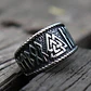 Anillo Vikingo Valknut - Runas, Acero Inoxidable, Hombre - Miniatura 3