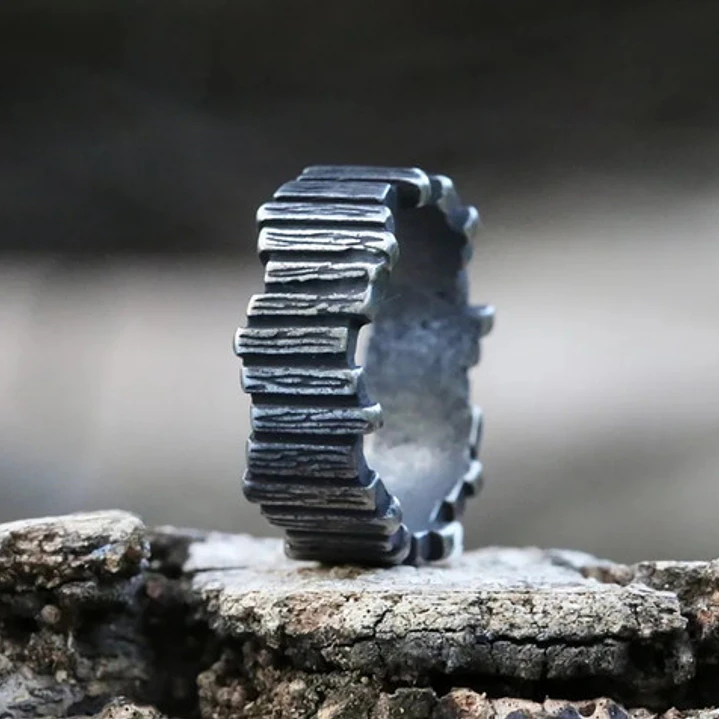 Anillo Vikingo Floki, Estilo Vintage, Acero Inoxidable 2