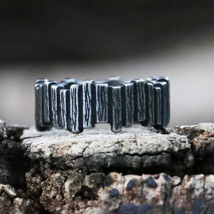 Anillo Vikingo Floki, Estilo Vintage, Acero Inoxidable 3