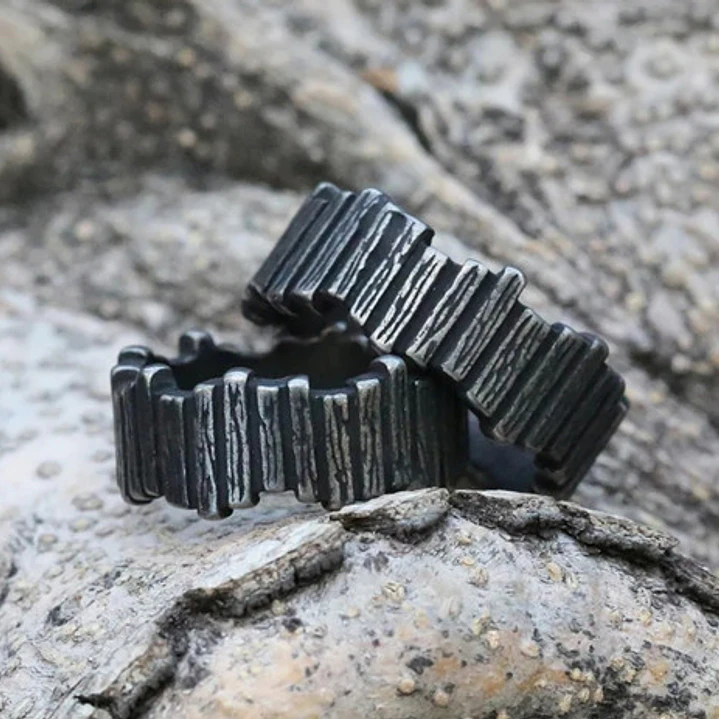 Anillo Vikingo Floki, Estilo Vintage, Acero Inoxidable 4