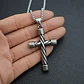 Collar Cruz Trenzada, Acero Inoxidable, Hombre - Miniatura 2