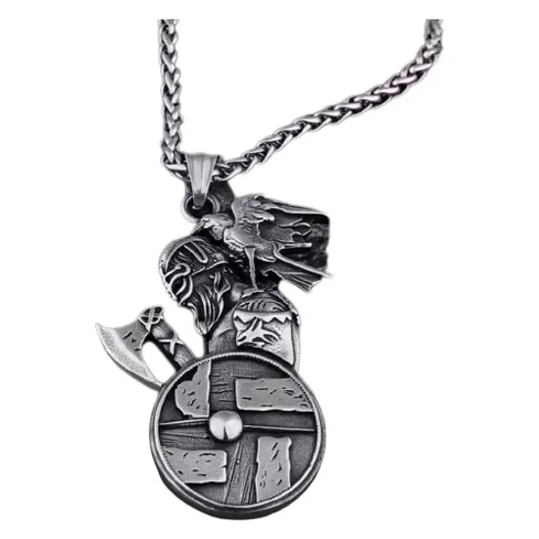 Collar Guerrero Vikingo, Acero Inoxidable, Hombre 1