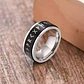 Anillo Vikingo Runas Spinner Unisex, Borde Plateado - Miniatura 2