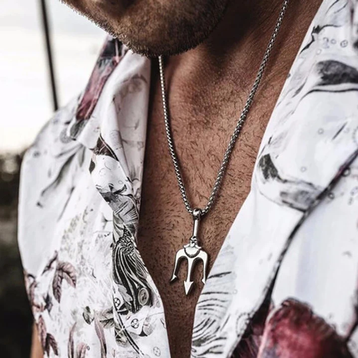 Collar Tridente, Acero Inoxidable, Hombre 6