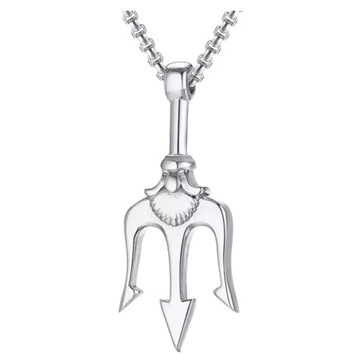 Collar Tridente, Acero Inoxidable, Hombre 8