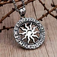 Collar Vikingo Sol Y Runas, Acero Quirúrgico, Hombre Mujer - Miniatura 5