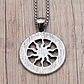 Collar Vikingo Sol Y Runas, Acero Quirúrgico, Hombre Mujer - Miniatura 6