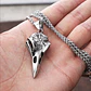 Collar Vikingo Nordic Crow Runa Vegvísir, Acero Inoxidable - Miniatura 3