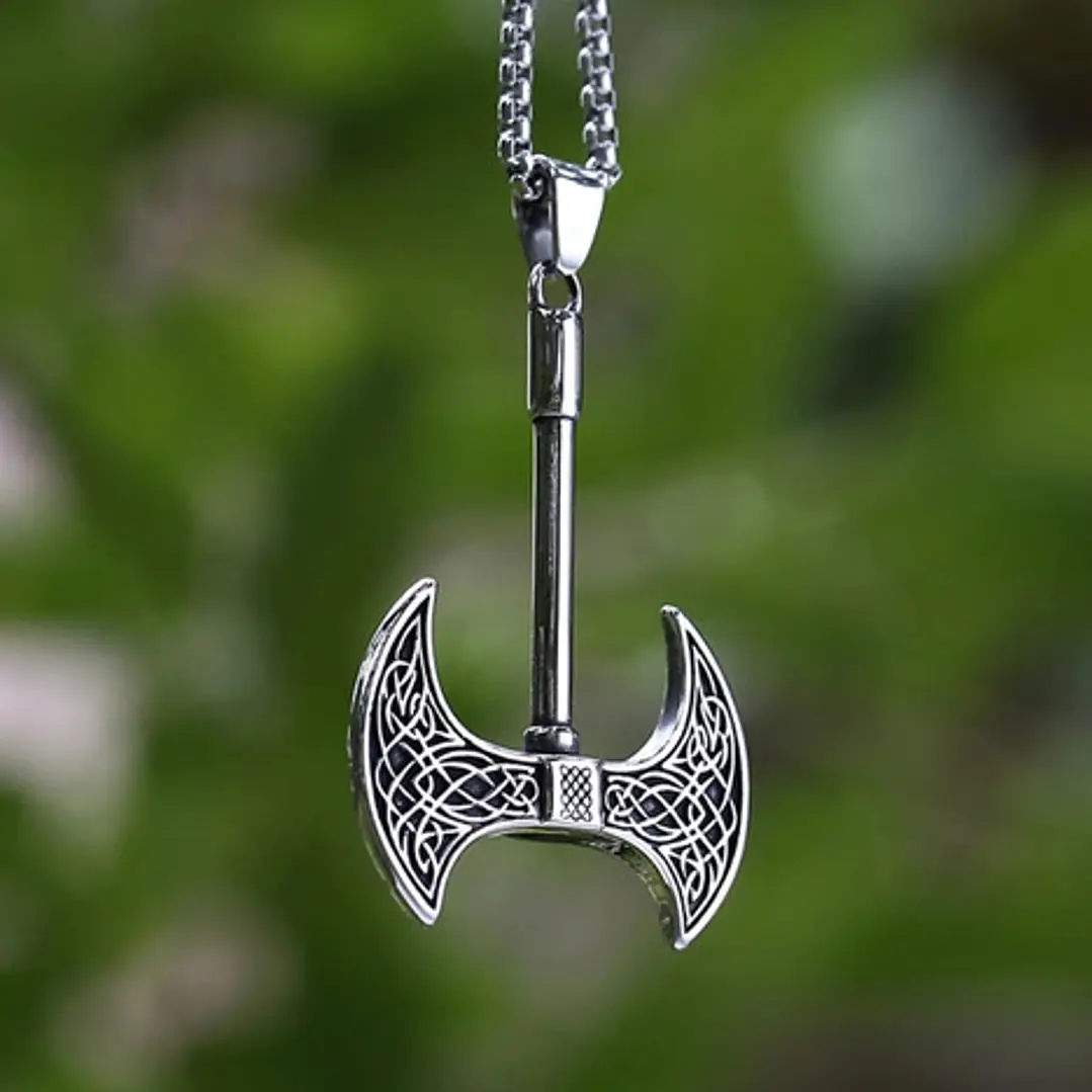 Collar Vikingo Hacha, Acero Quirúrgico 8