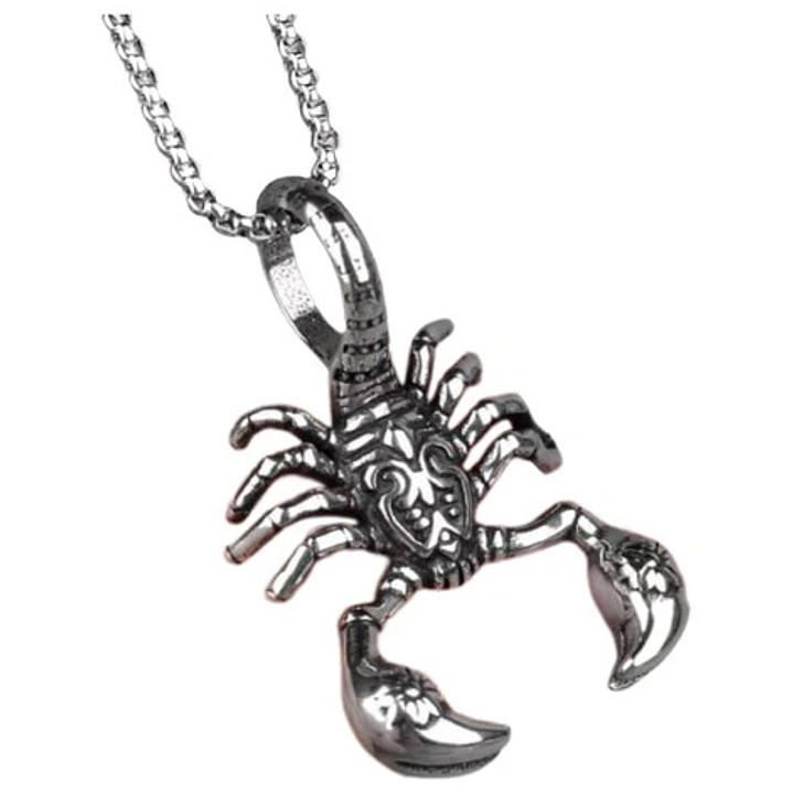 Collar Escorpión, Acero Inoxidable, Hombre 1