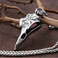 Collar Vikingo Nordic Crow Runa Vegvísir, Acero Inoxidable - Miniatura 4
