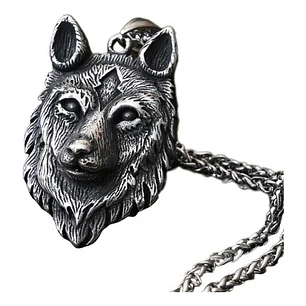 Collar Vikingo Lobo (fenrir), Acero Inoxidable, Hombre