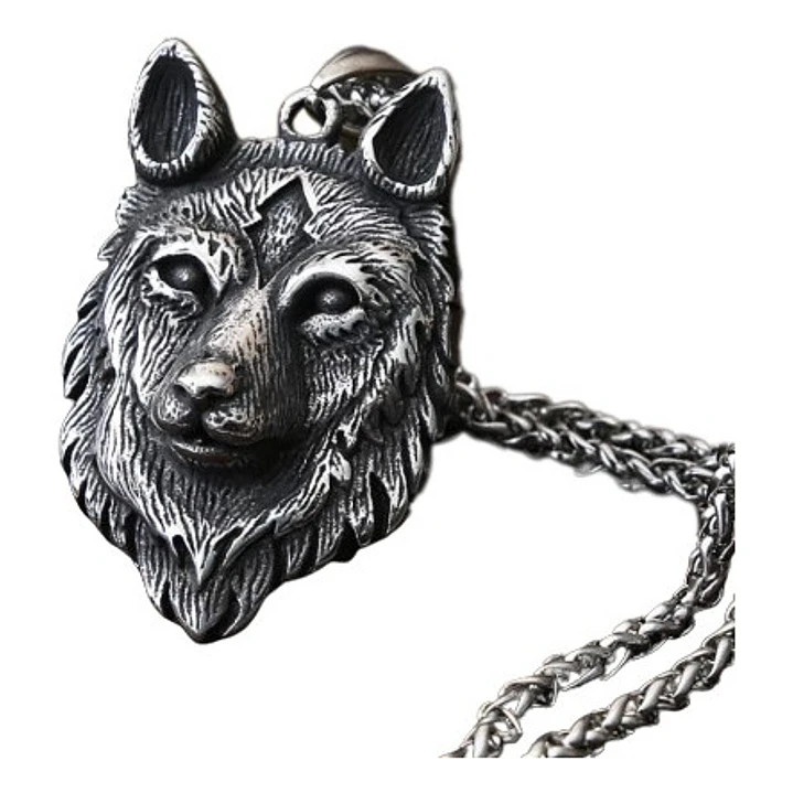 Collar Vikingo Lobo (fenrir), Acero Inoxidable, Hombre 1
