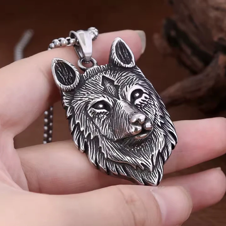 Collar Vikingo Lobo (fenrir), Acero Inoxidable, Hombre 2