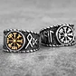 Anillo Vikingo Vegvísir - Runas, Unisex, Acero Inoxidable - Miniatura 5