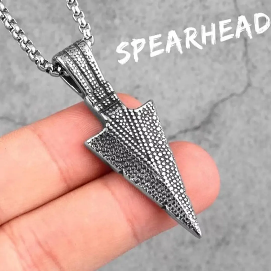 Collar Punta De Lanza, Acero Inoxidable Hombre 5